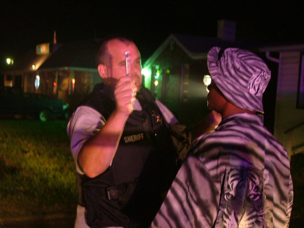 Captain Dan Alioto at scene of a DUI arrest in Great Mills, Md. 