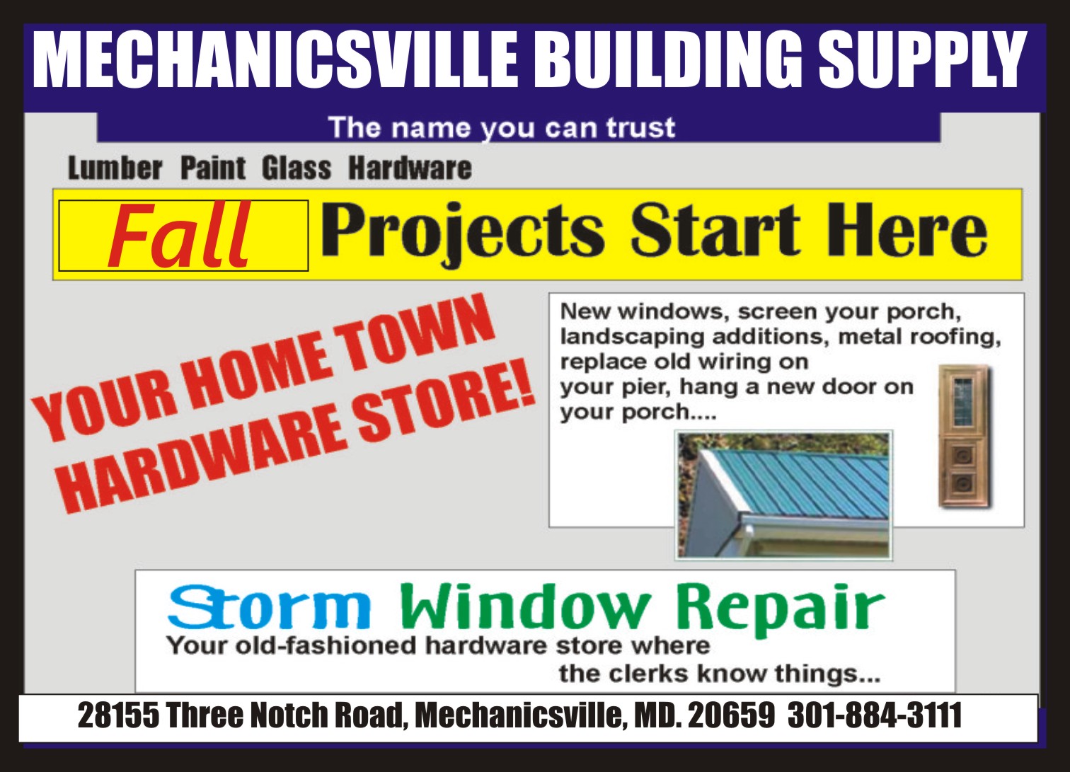 Fall Mechanicsville Building Supply 2018 THE CHESAPEAKE TODAY
